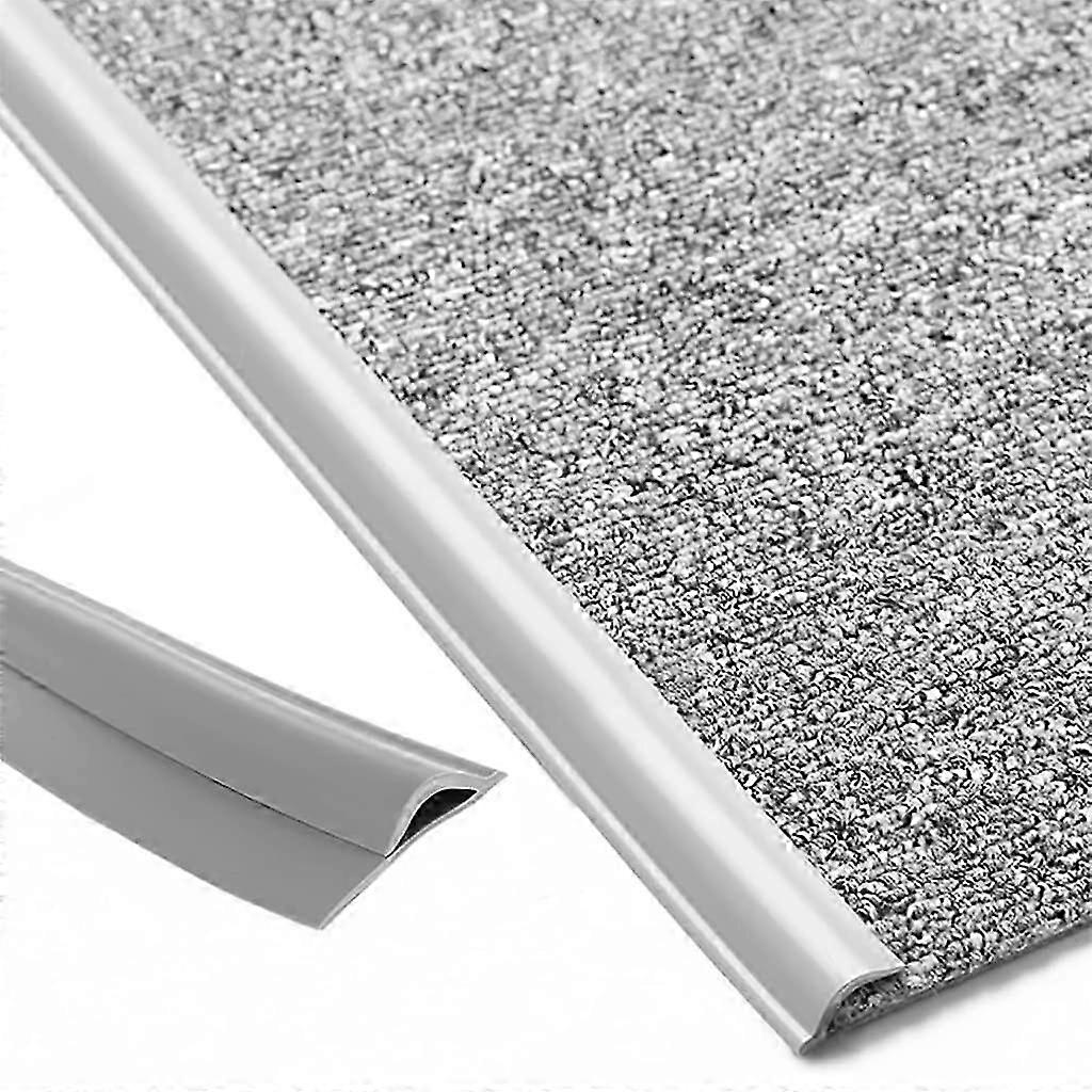 PVC threshold strips, floor transition strips, carpet edge strips (Color: Grey)