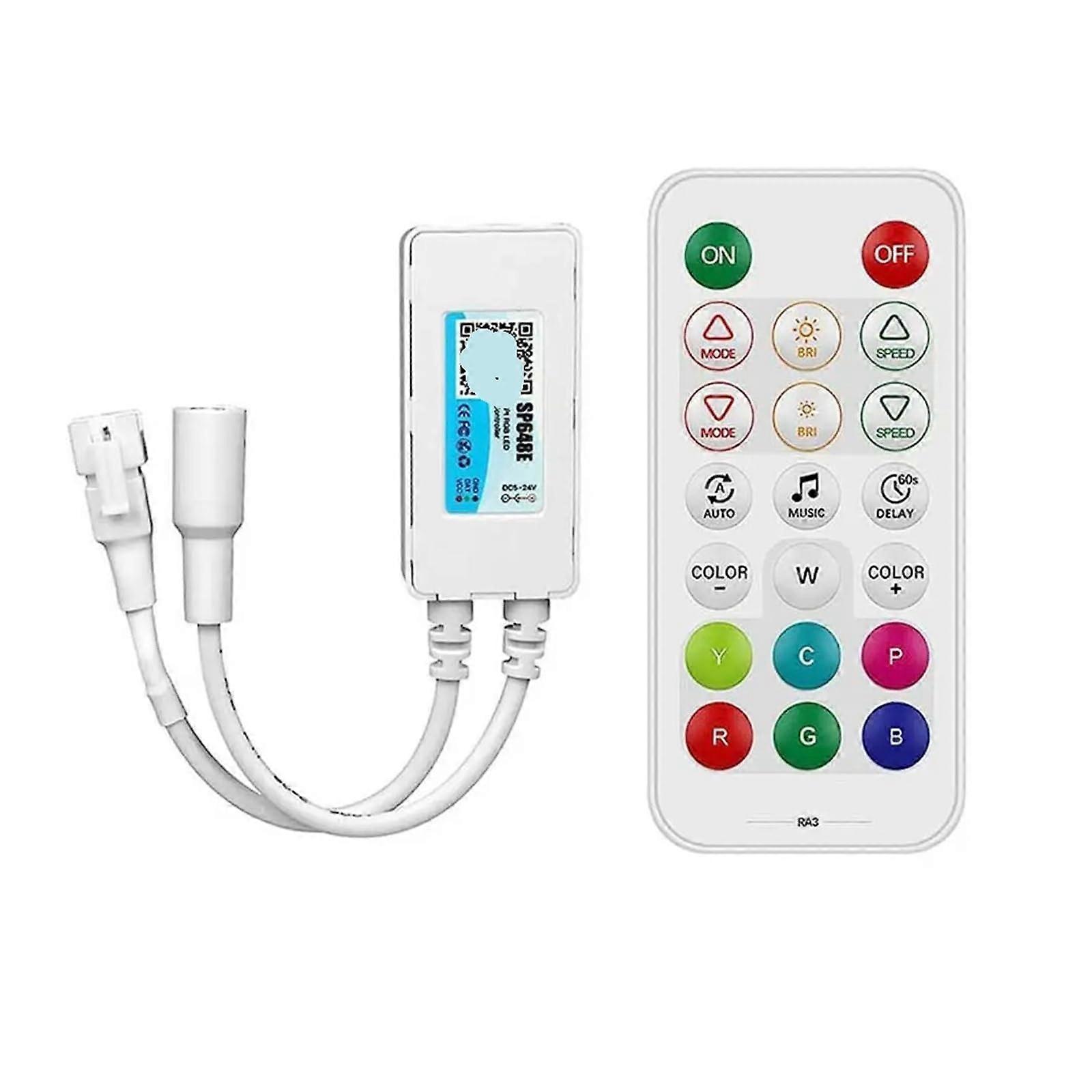 Addressable RGB LED Controller 524V SPI 3Channel with MusicSynced RGB Effects for LED Strips