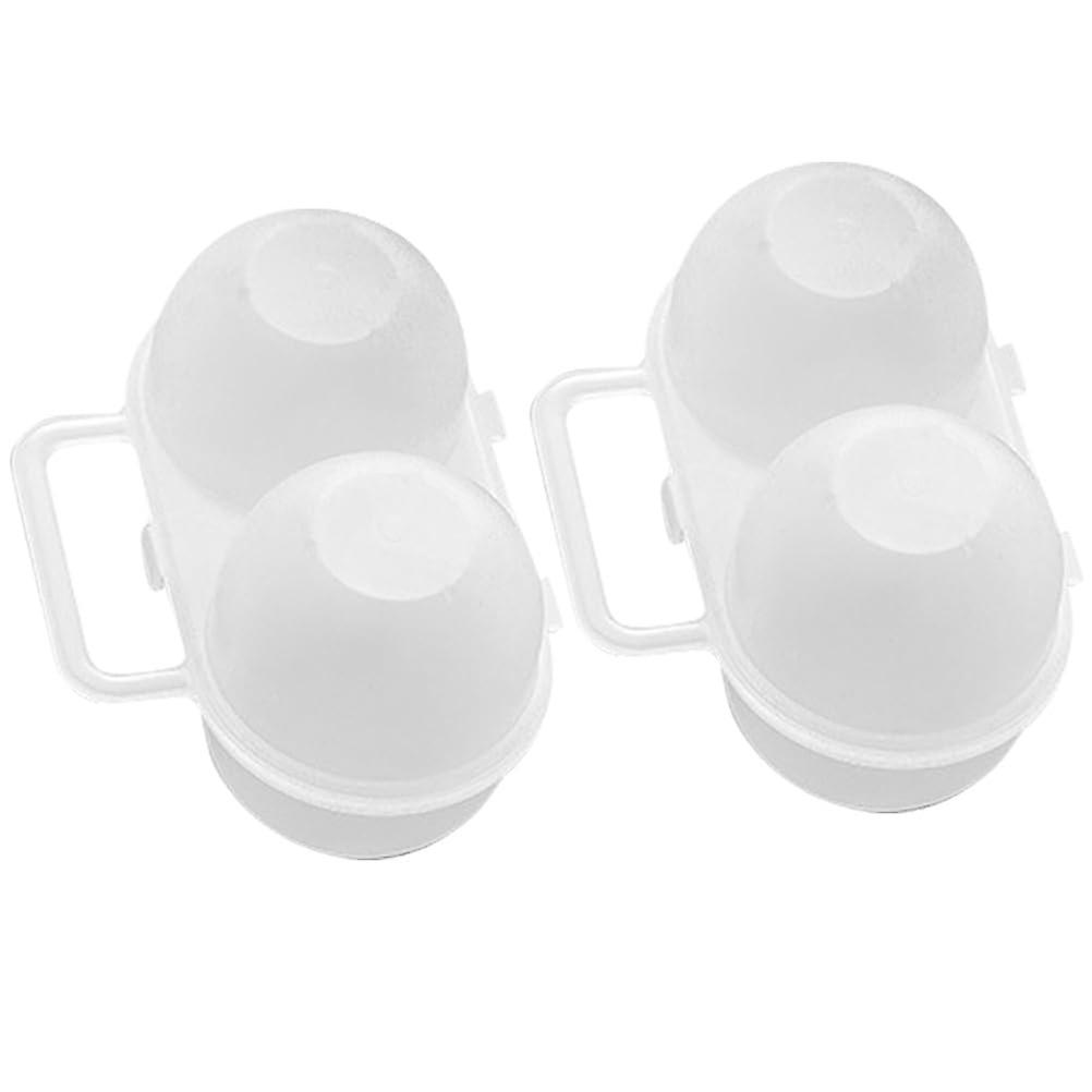 Portable Egg Holder for 2 Eggs with Secure Closure, Compact Durable Storage Box for Camping Hiking