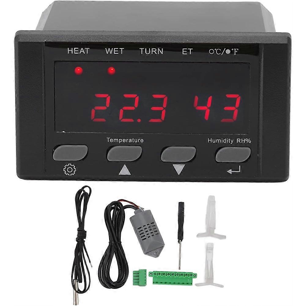 HT-10 Egg Incubator Temperature Controller, 220V/110V Full Automatic Control Incubator Temp Humidity Controller US Plug