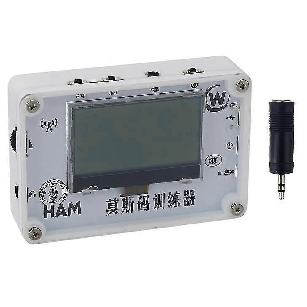Portable Mini Morse Code Trainer Automatic CW Key with 2.3-Inch LCD Screen Support Chinese/English Switch Fast