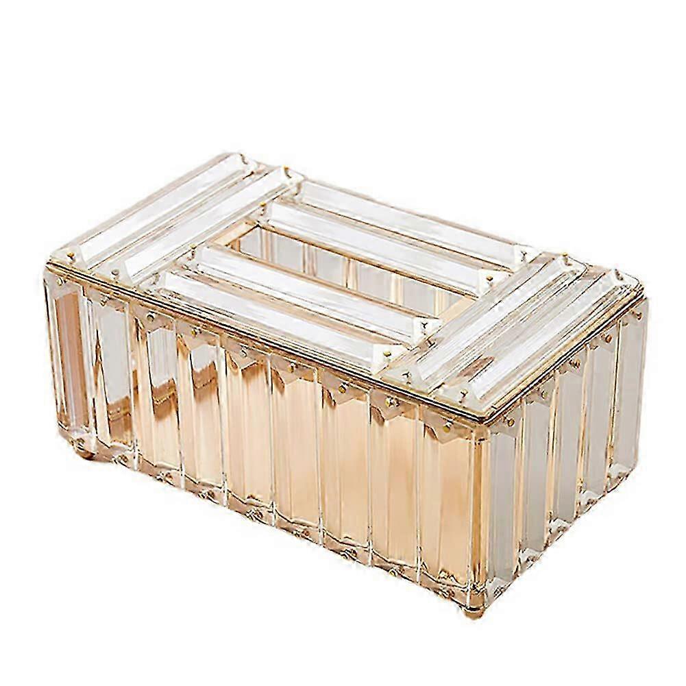 2026 Transparent Crystal Tissue Rectangular Clear Napkin Holder for Home or Office