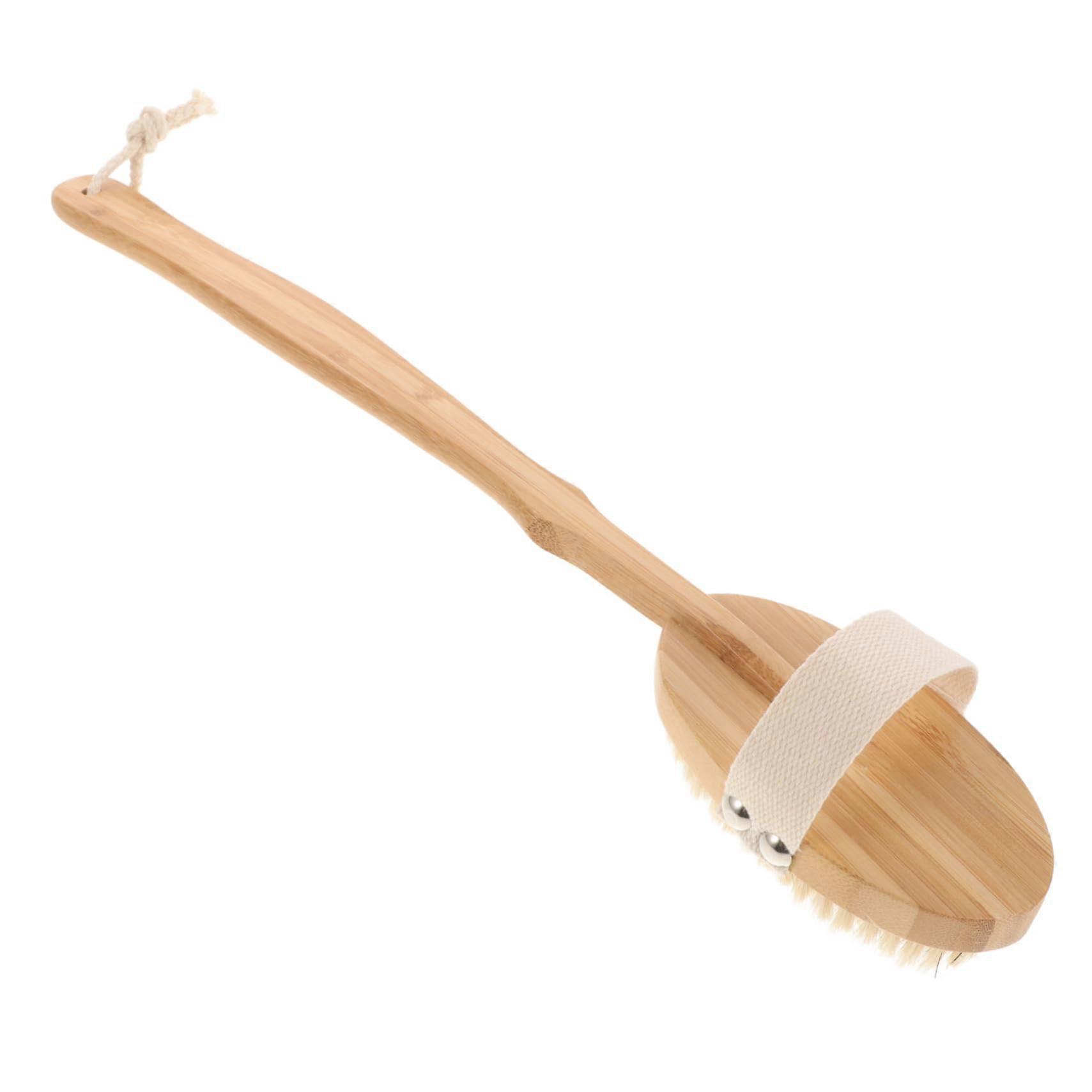 Back Scrubber with Long Handle for Shower, Ergonomic Grip Bath Brush for Deep Cleansing