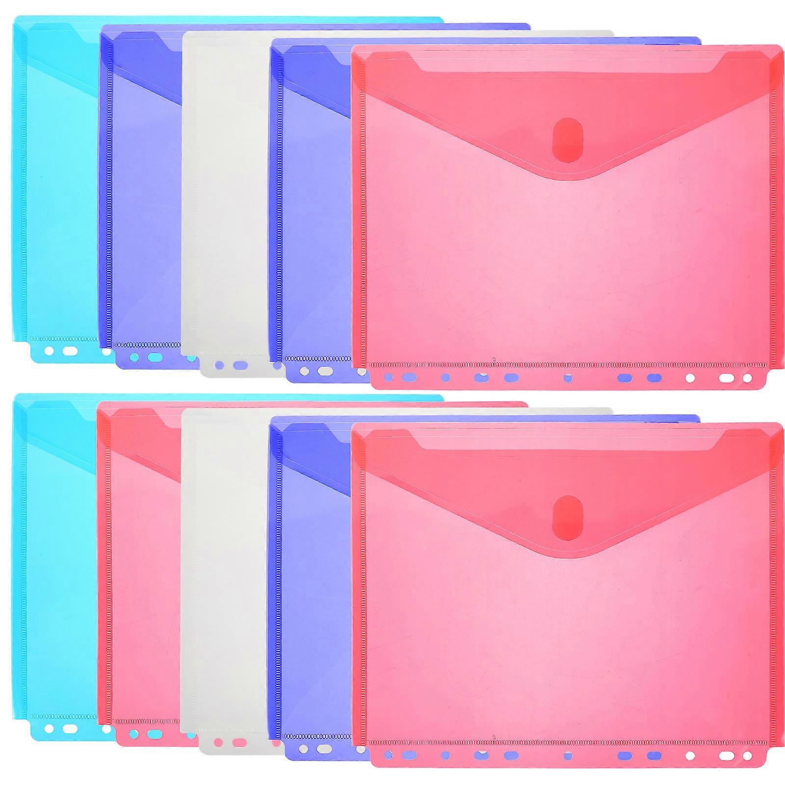 Office File Pockets Document Holders with Snap Button 40Pcs Assorted Colors