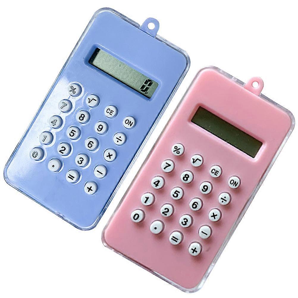 Cartoon Mini Calculator for Calculating 2Pcs with Maze Pocket Tool Assorted Color