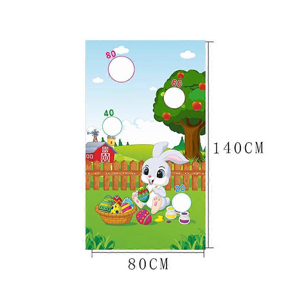 Easter Banner Toss Game Prop Flag for Playing Use 1Pcs Assorted Color