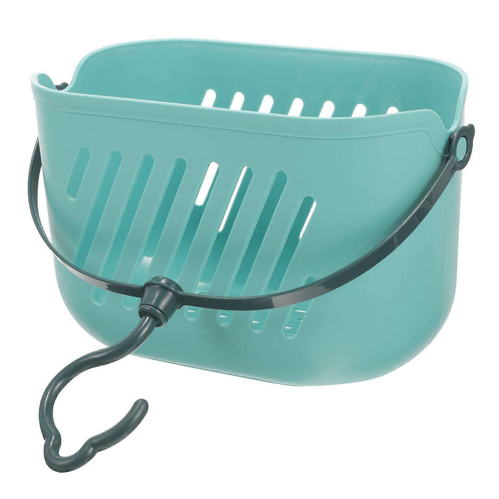 Blue Hanging Shower Basket for Storage 2Pcs Bathroom Organizer Plastic