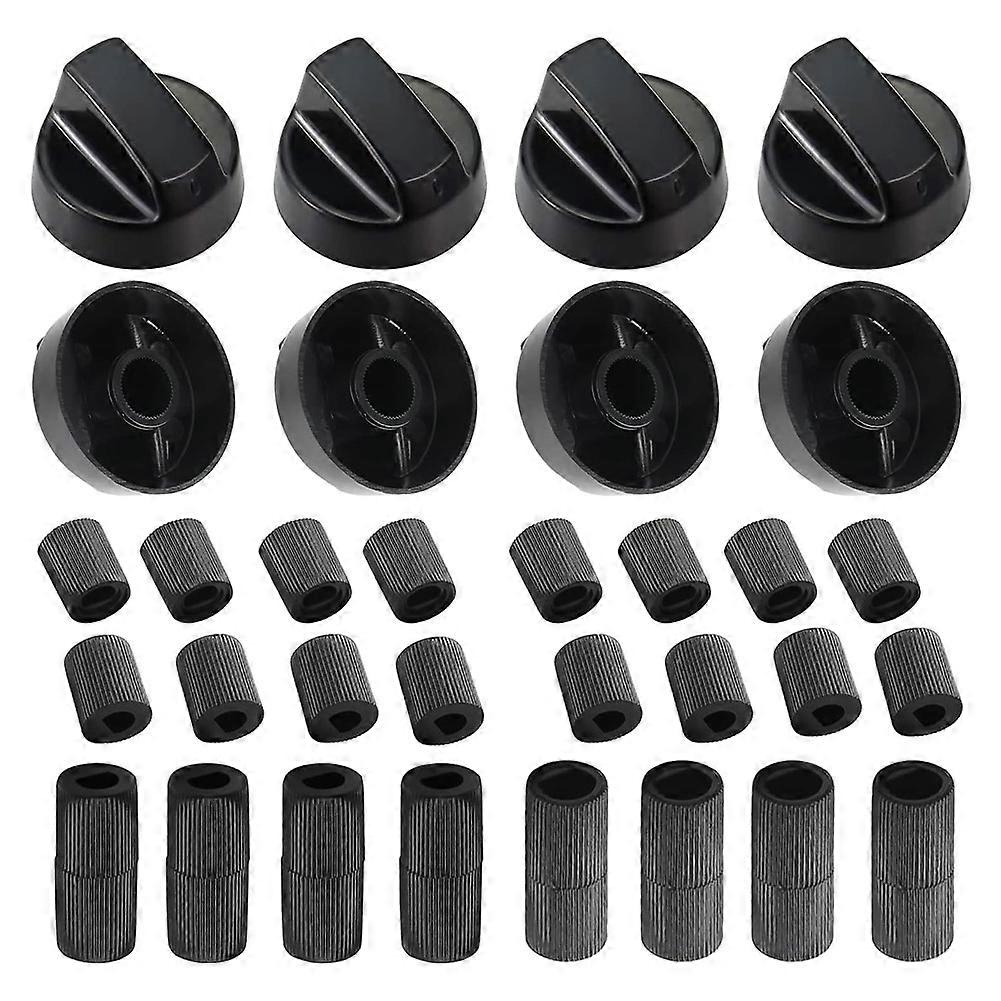 8Pack Control Knobs Replacement with 24 Adapters for Oven, Stove, and Range Versatile and Wide Application