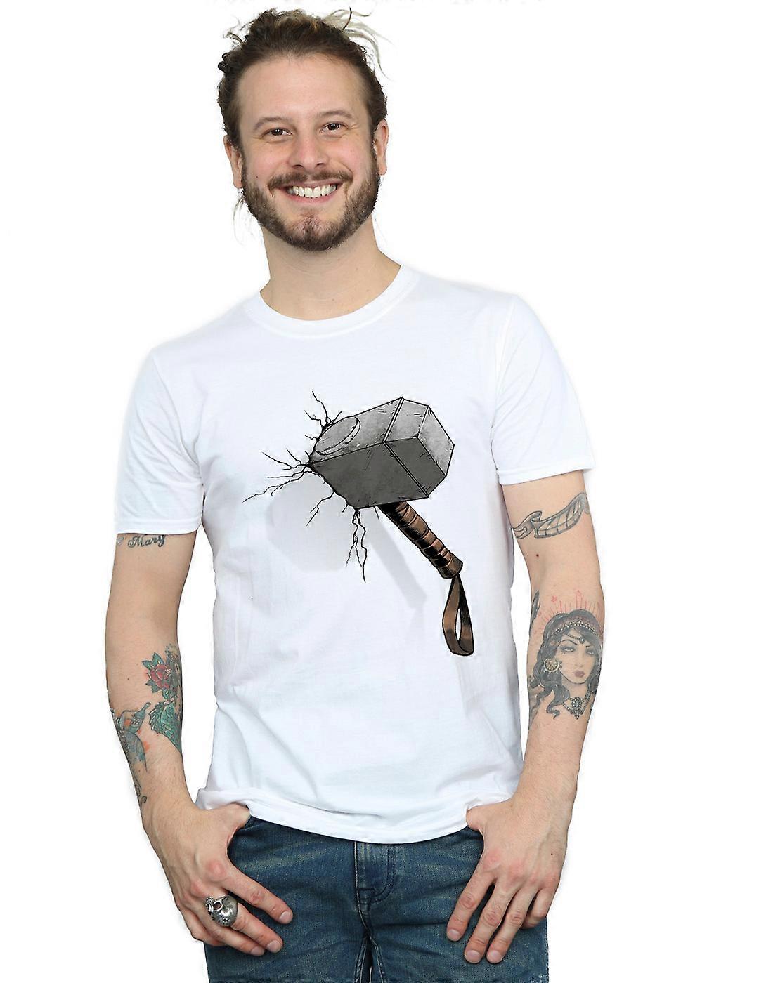 Marvel Universe férfi Thor Hammer crack póló