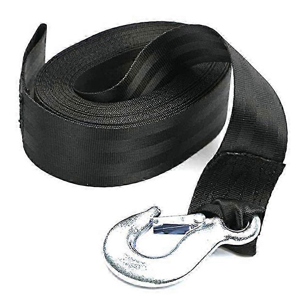Boat Winch Strap with Hook-2 Inchx13.2 Inch-for Trailer,Ship Docking