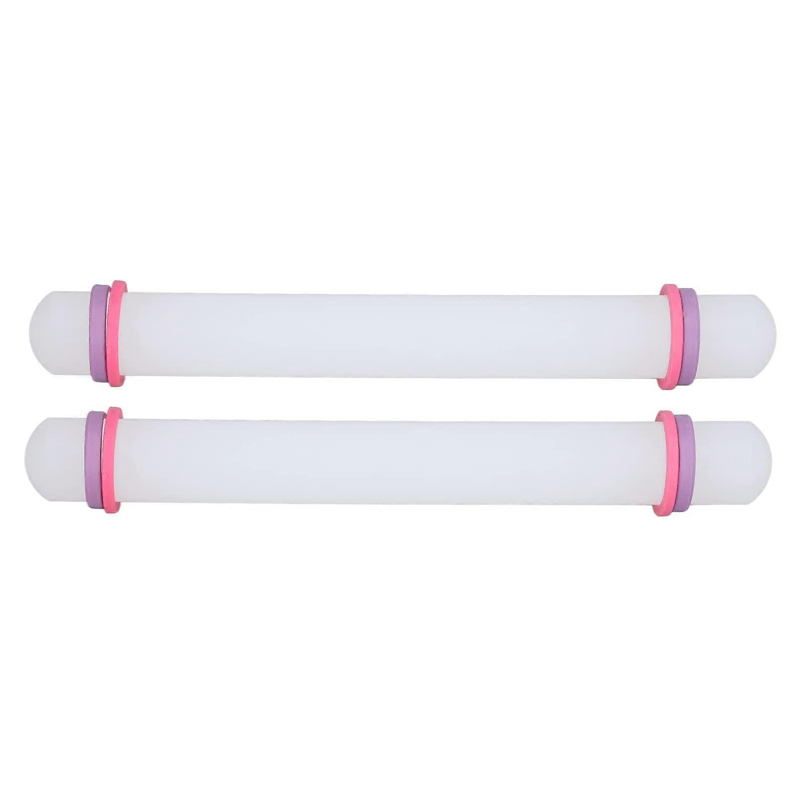 Plastic Rolling Pin Set Nonstick Smooth Surface with Sturdy Handles for Baking Pastry Pizza