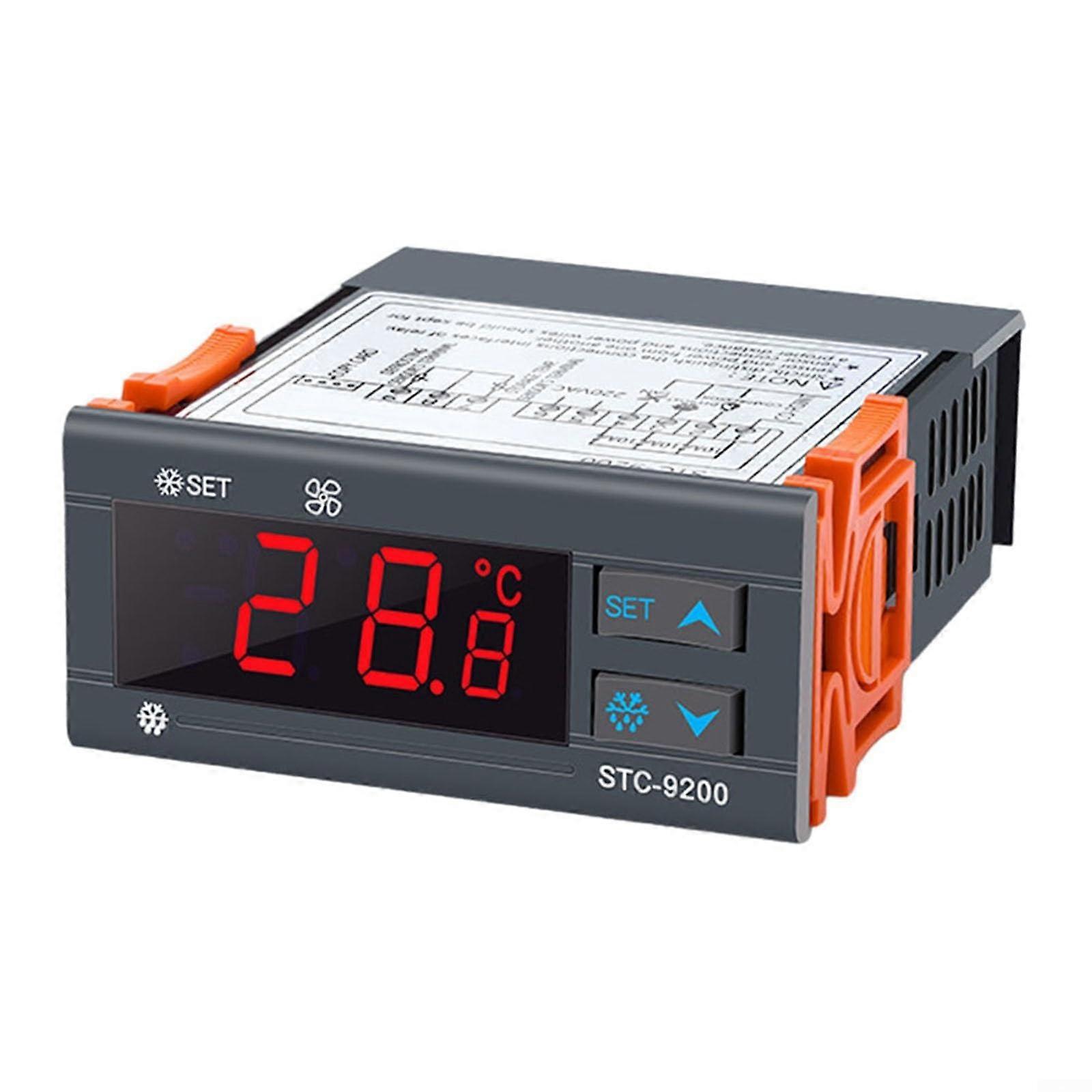 STC9200 Refrigeration Temperature Controller 220V Dual Sensor Digital Thermostat with Alarm