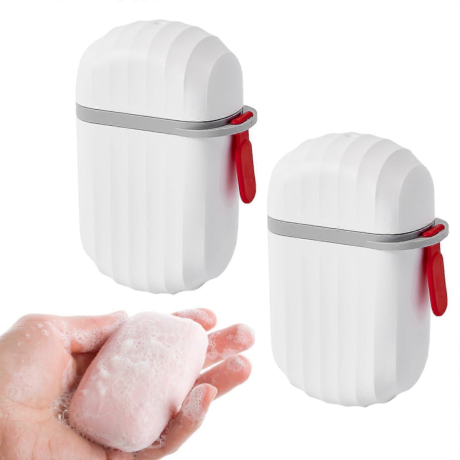 2PCS Travel Soap Case with Leakproof Design, Compact Shampoo Bar Holder for Versatile Travel Storage