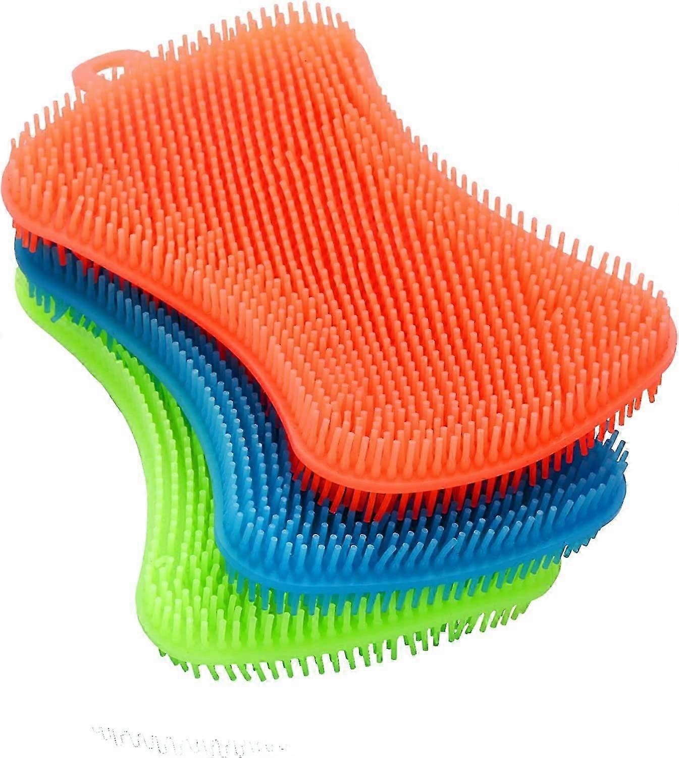 3pcs Silicone Dishwashing Sponge