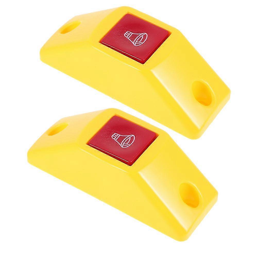 2pcs Bus Get Off Reminder Device Passenger Reminder Handrail Button Plastic Exit Alert Button Dual-Function Call System Buses Passenger Alert Device