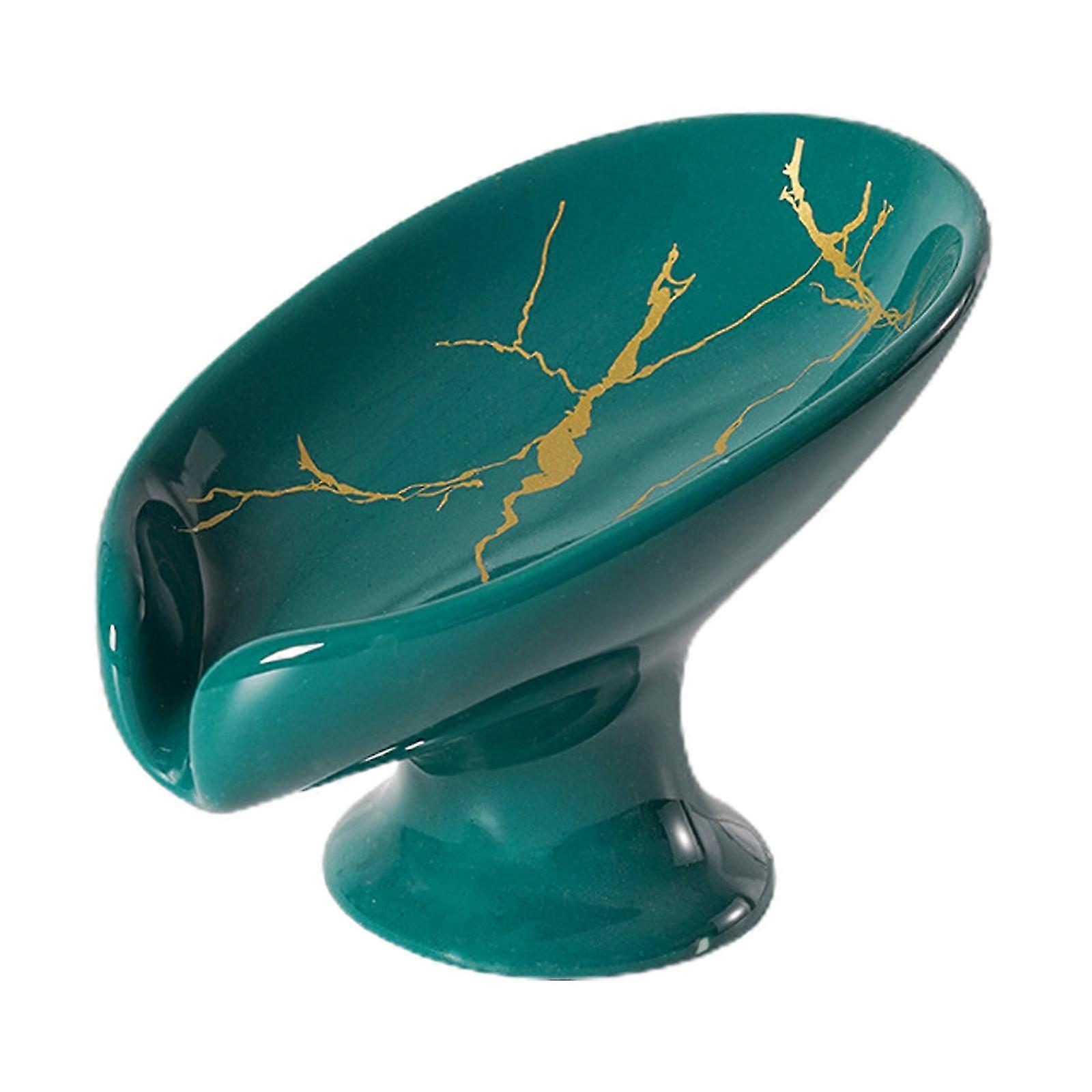 Nordic Ceramic Leaf Box Soap Holder, Handcrafted Unique Design