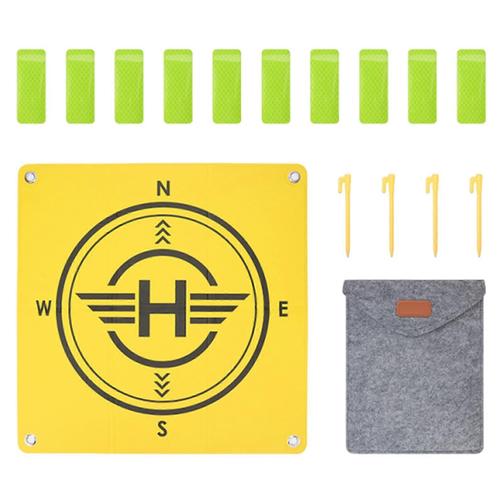 Foldable DoubleSided PU Leather Drone Landing Pad with NonSlip Base for Outdoor Use