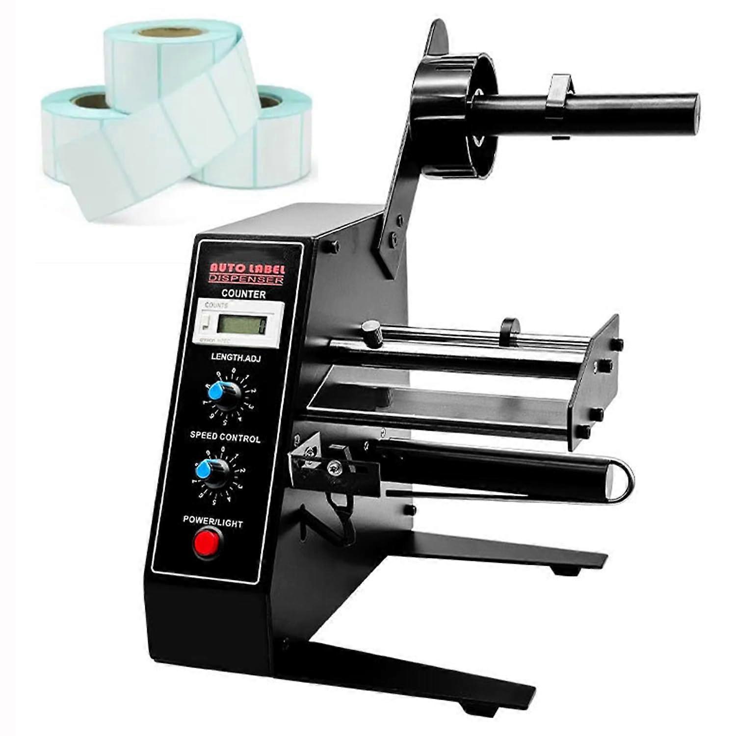 Electric Label Dispenser with Auto Label Peeling, Adjustable Speed Control for Barcode and Safety Labels