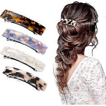 Barrette per capelli 4pcs, clip per capelli di design francese con morsetto automatico e antiscivolo