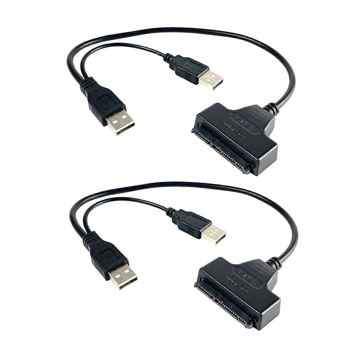 USB to SATA Cable 2pcs USB 3.0 External Hard Drive Adapter with Speed Data Transfer for 2.5' HDD