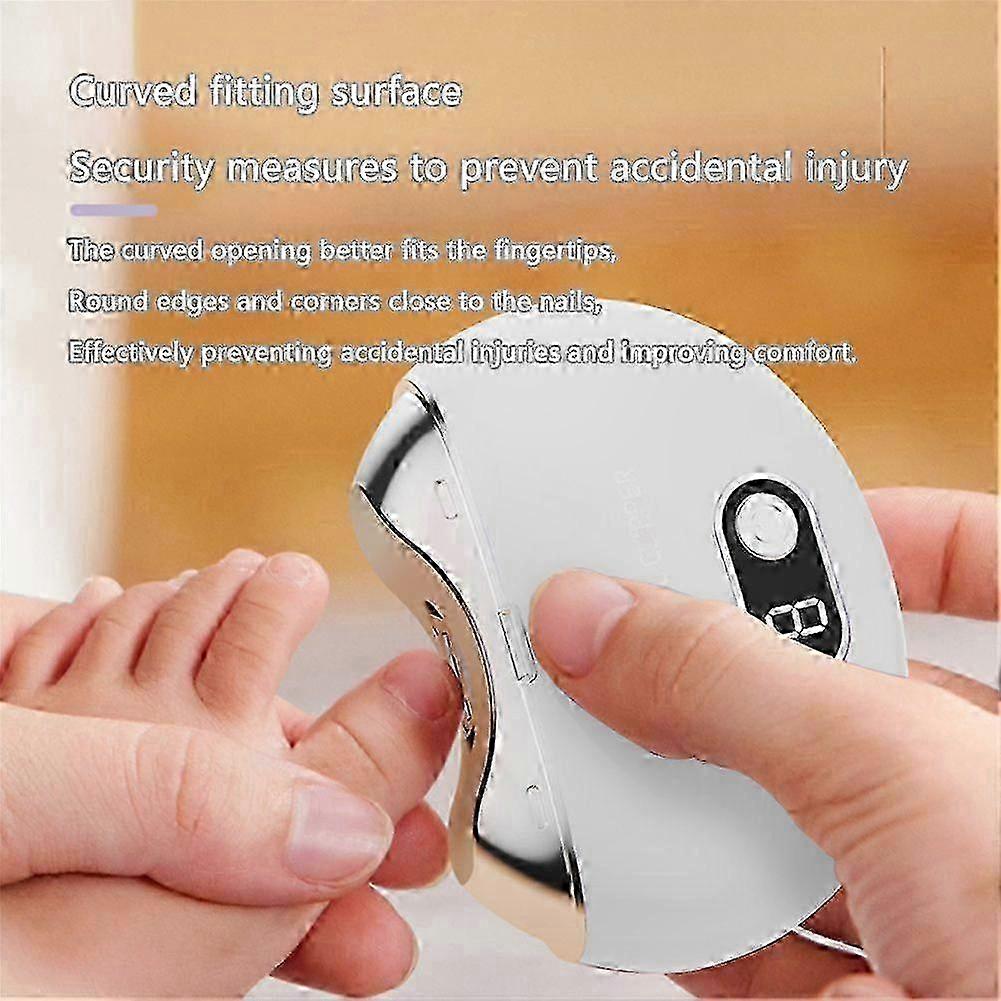 USB Rechargeable Electric Nail Trimmer for Thick Nails with Easy Grooming Cutter Functionality