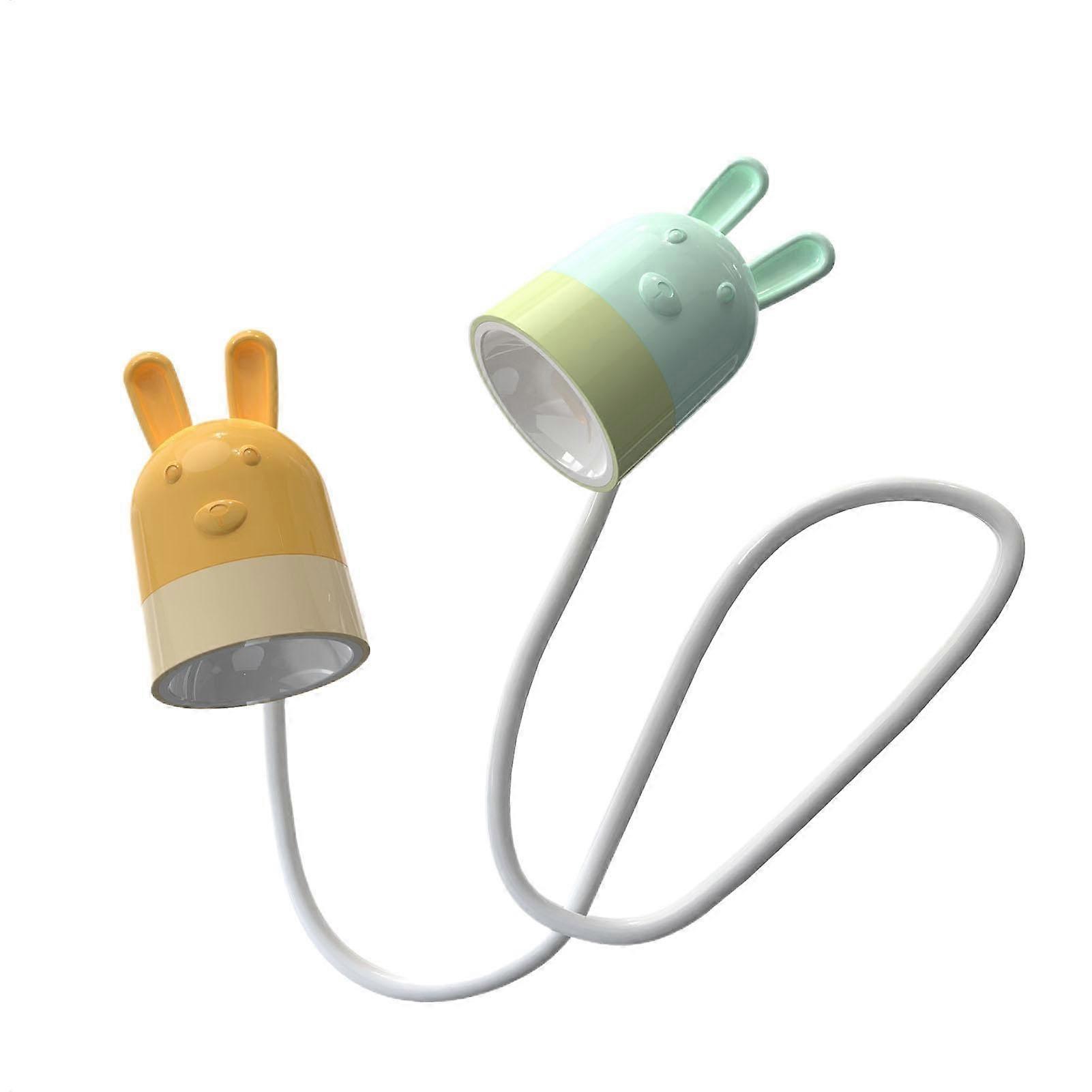 LED Neck Reading Light with Foldable Bunny Design, Hands Portable Book Light for Bed and Work