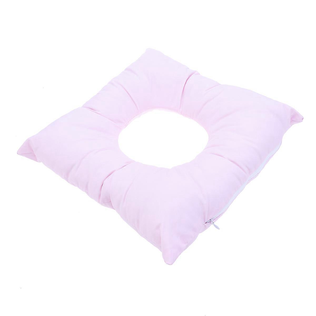 Face Pillow Pink Square Cushion for Spa Use Soft Comfortable Support