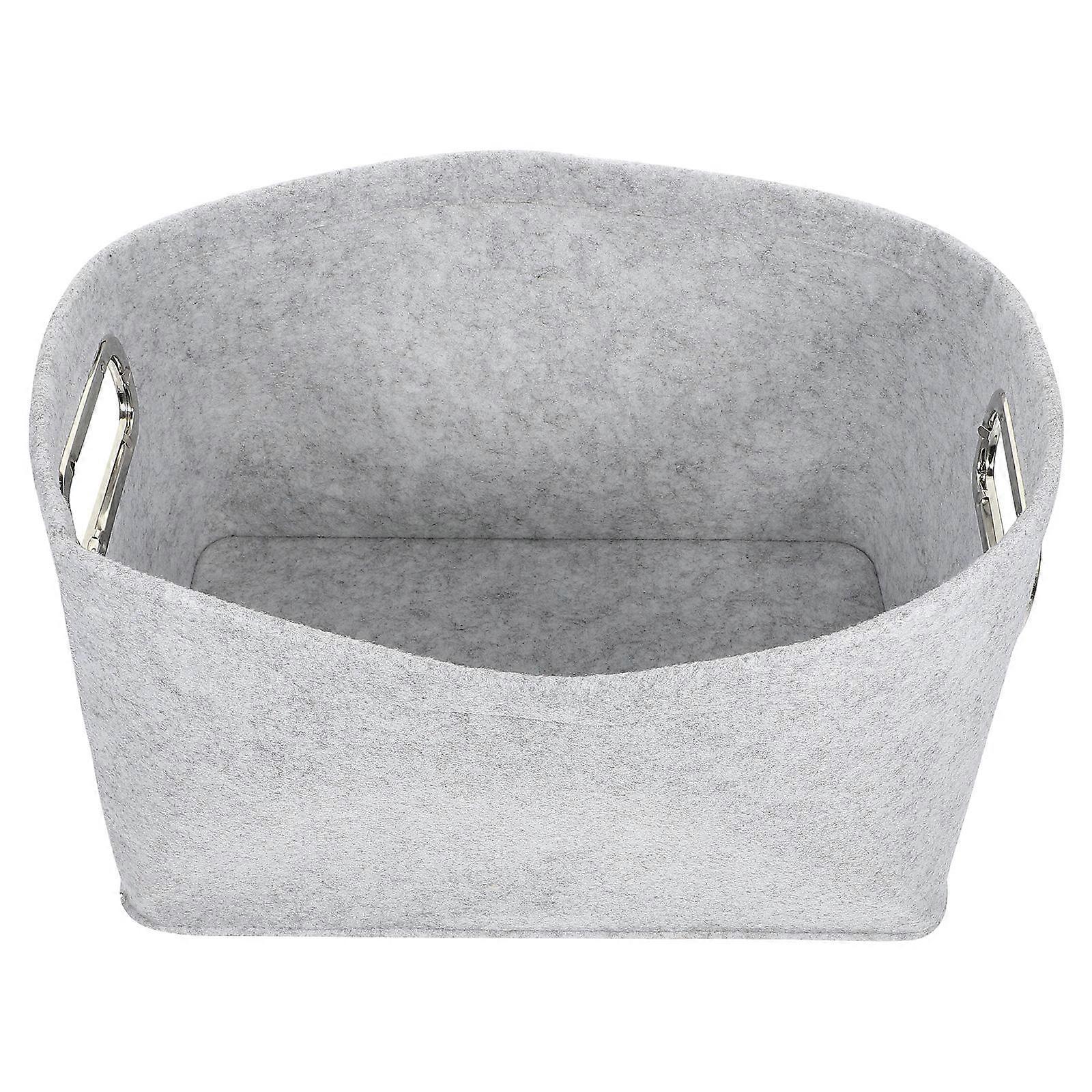 Felt Basket Clothes Storage Basket with Handle for Home Use