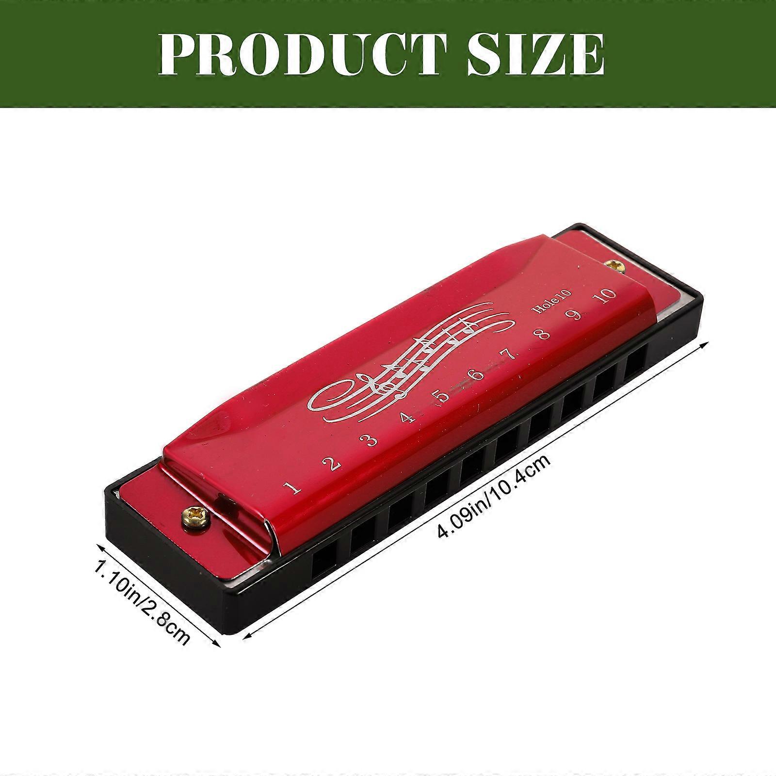 Harmonica Toy Musical Instrument for Beginners Small Harmonica 10 Holes Portable