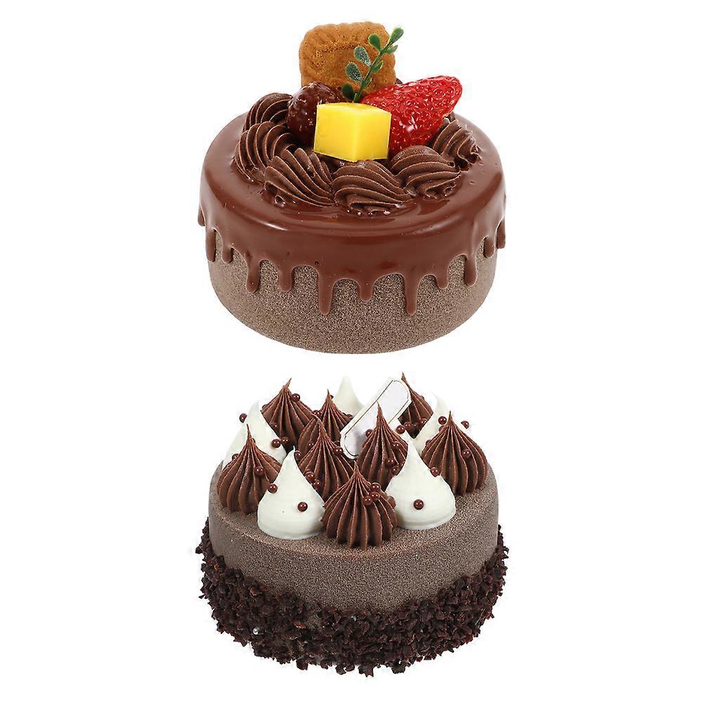 Artificial Cake Model Decorative Prop with 8Pcs for Home Kitchen Display