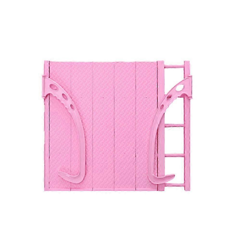 Indoor Clothes Drying Rack Foldable Winged Design Space Saving Pink 38-55cm 1Pack