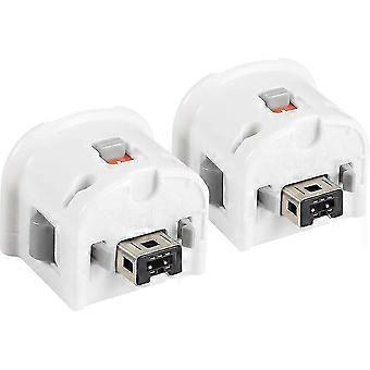 Wii Motion Plus Adapter, 2 Packs Upgraded Motion Attachment For Wii Remote Controller (white)