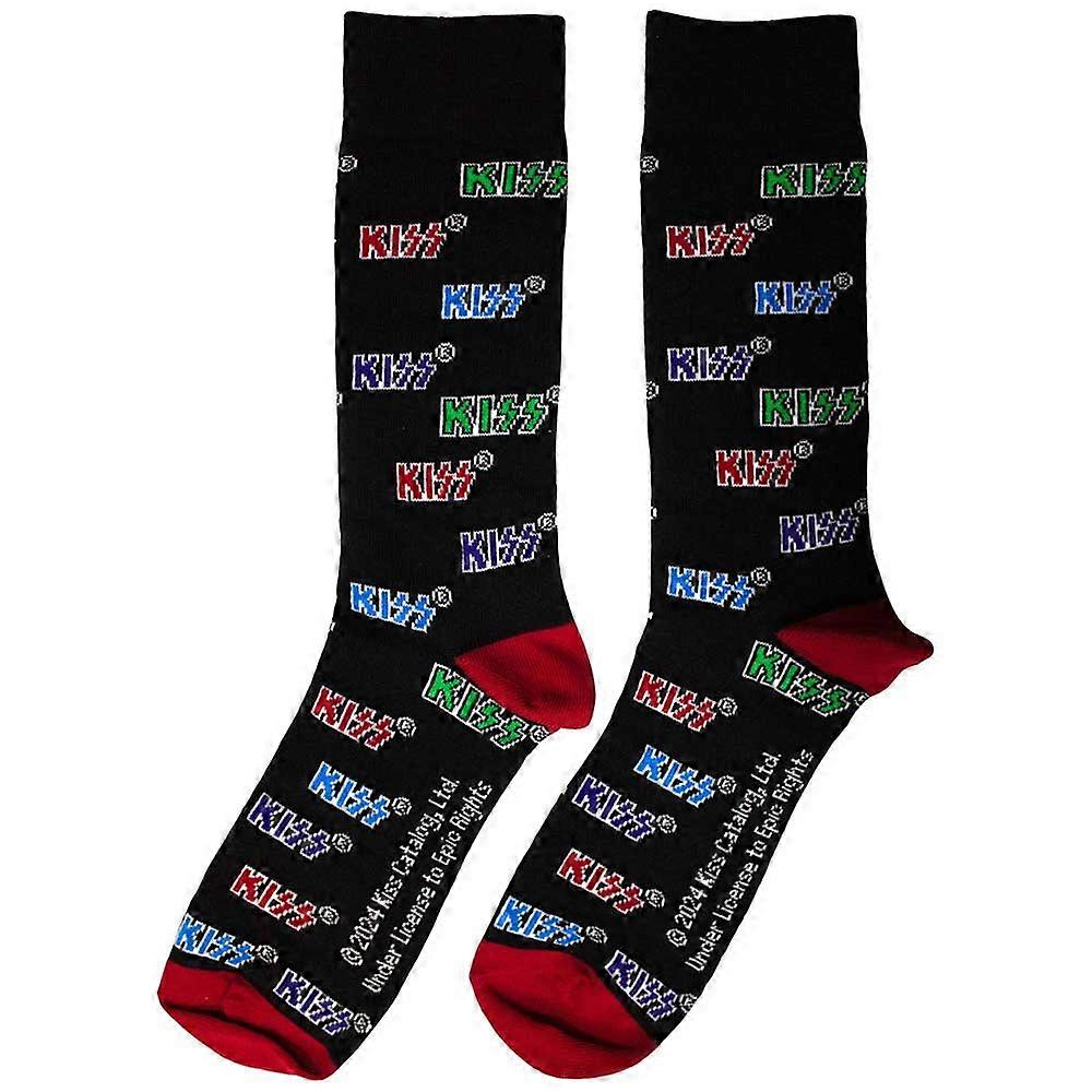 KISS Coloured Logos Pattern Ankle Socks