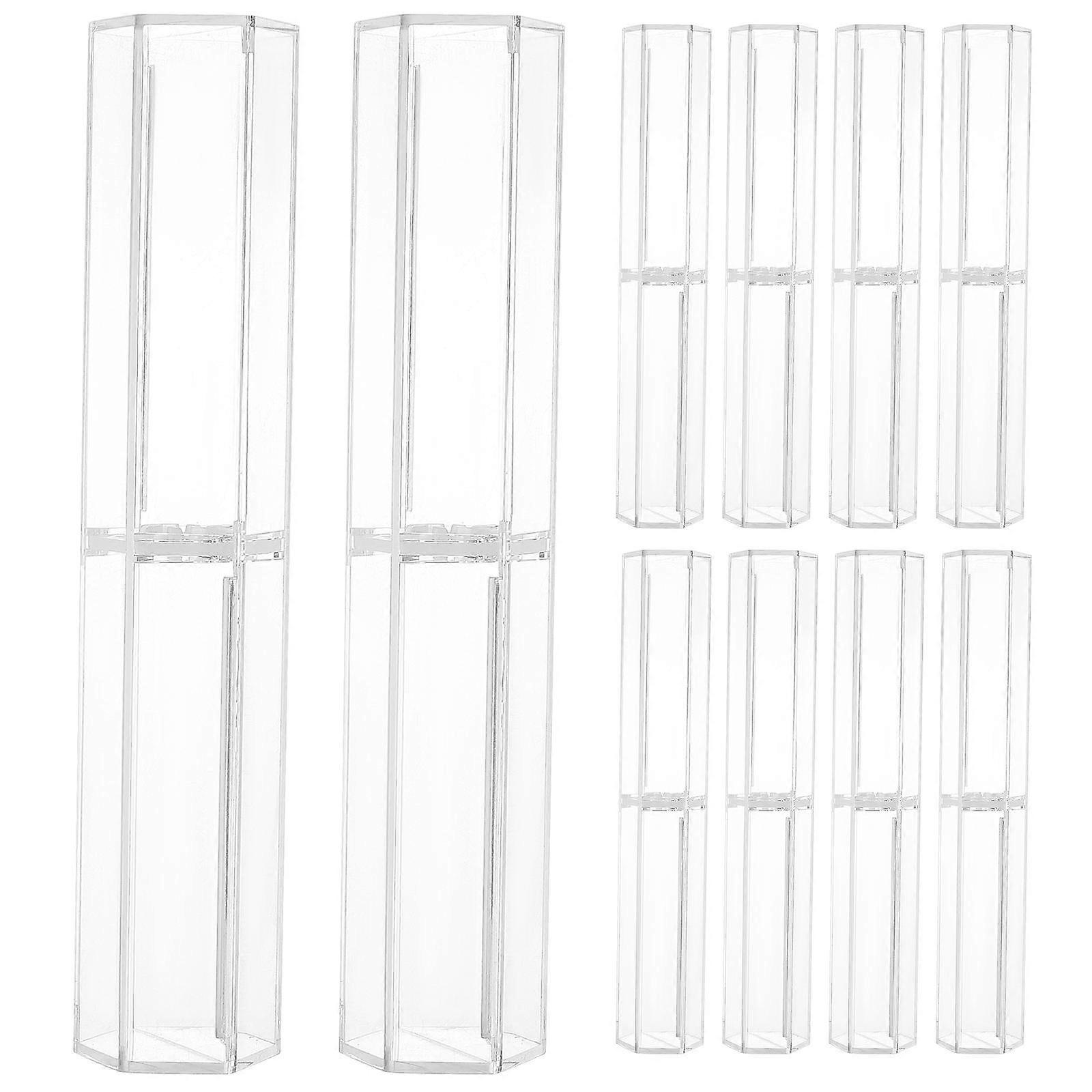 Acrylic Transparent Hexagonal Pen Case for Storage 20Pcs Pen Boxes Gift Empty
