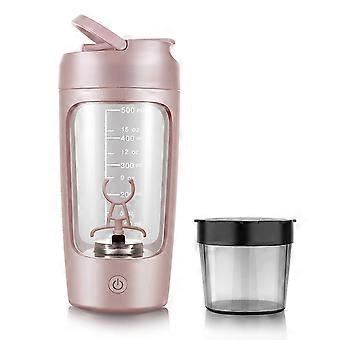 Electric Protein Shaker Bottle 650ml, USBC Rechargeable 7000 RPM SelfCleaning Mixer Pink