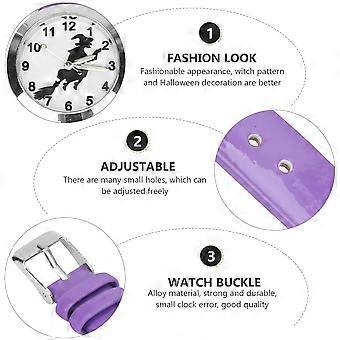 Interesting Children Gift Watch Kids Quartz Watch Halloween Witch Pattern Watch