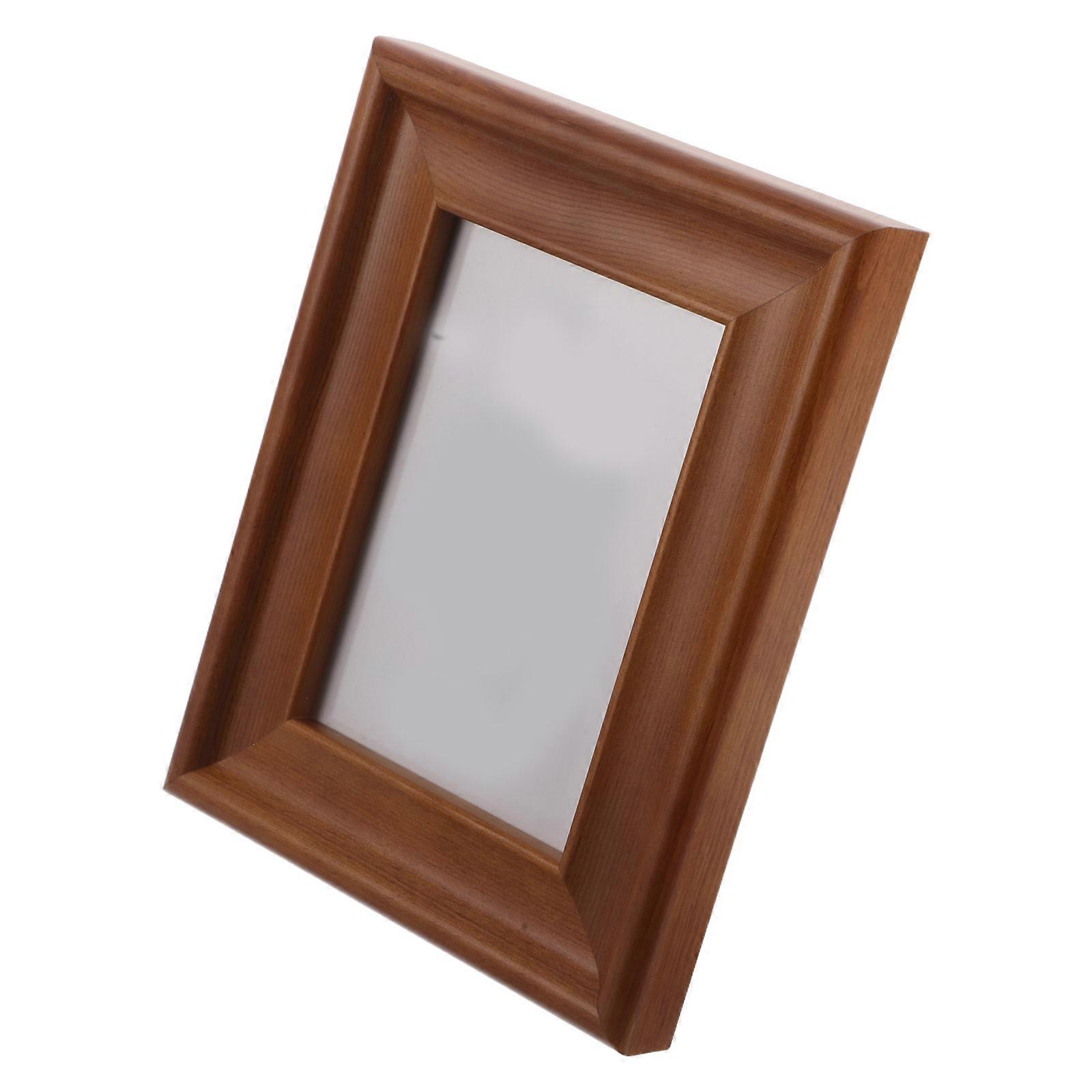 Wood Frame Solid Wood for Tabletop Display 2Pcs Light Brown