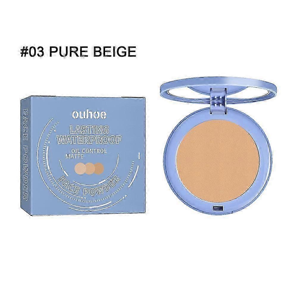 Face Pressed Powder Set Makeup, Controls Shine, Smooth Fine Lines Long Lasting