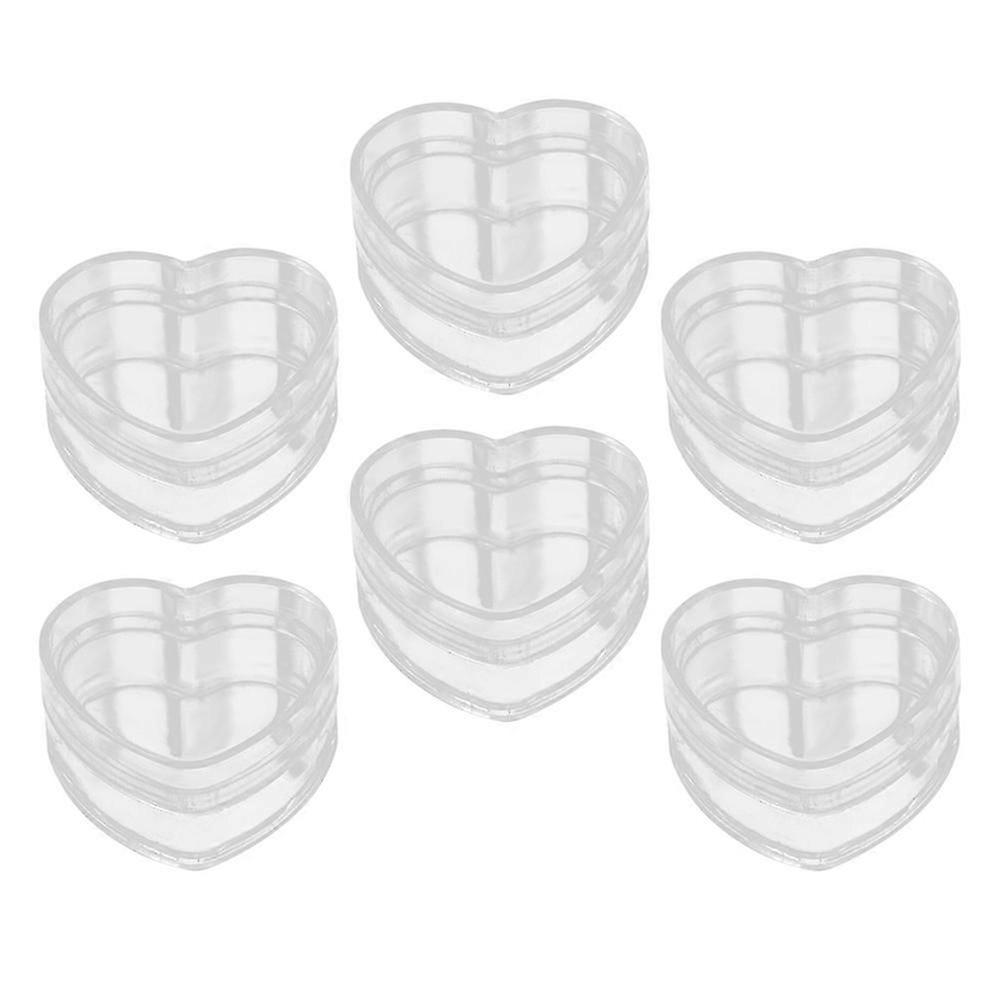 Transparent Heart Boxes for Storage 6Pcs Clear Heart Shape Storage Boxes