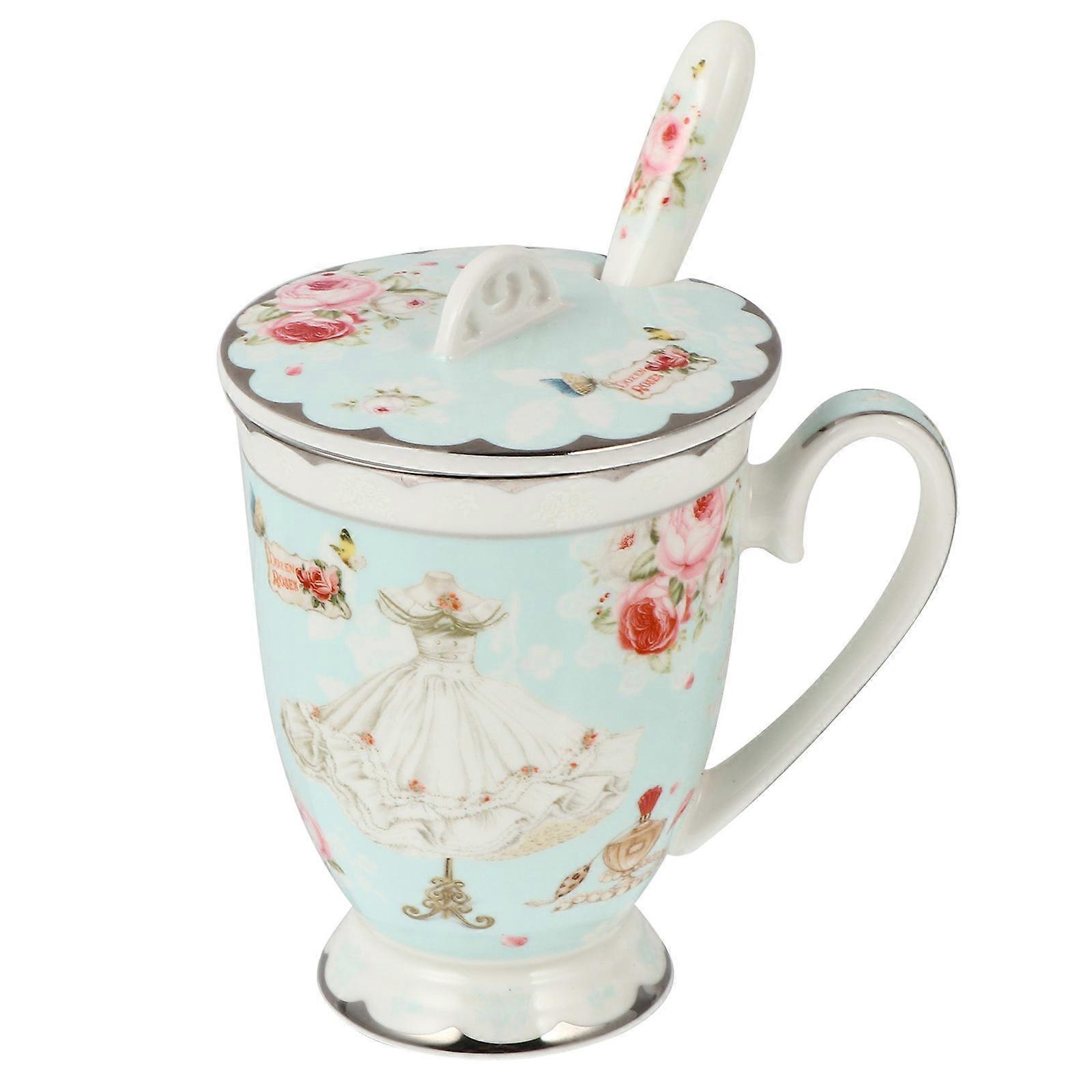 Practical Design Ceramic Mug Cup Easy to Clean Multi Color 1Set