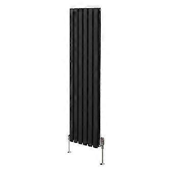 Oval Column Radiator 1600mm x 360mm & TRV Chrome Valves Modern Designer Double Panel Central Heating