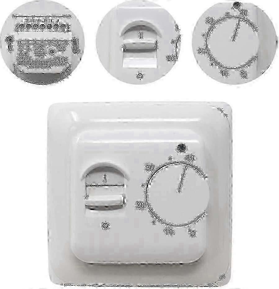 220V 16A Heating Thermostat, Manual Mechanical Controller Compatible with Underfloor Warming