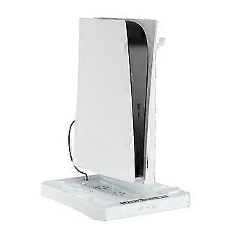 Cooling Stand Bracket Compatible with PS5 Console for Charger, Disc and Headset Storage