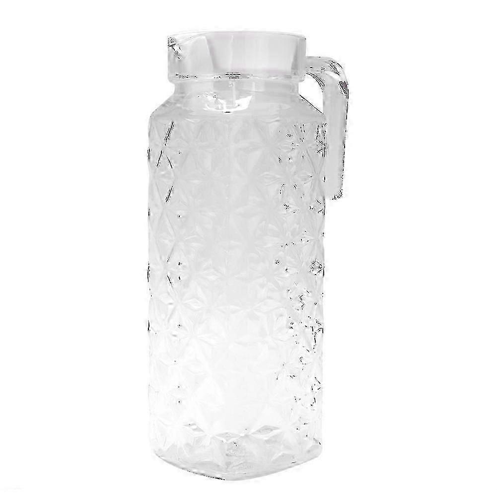 1.1L Transparent Diamond Pattern Juice Pot for Kitchen, Beverage Kettle with PC Material