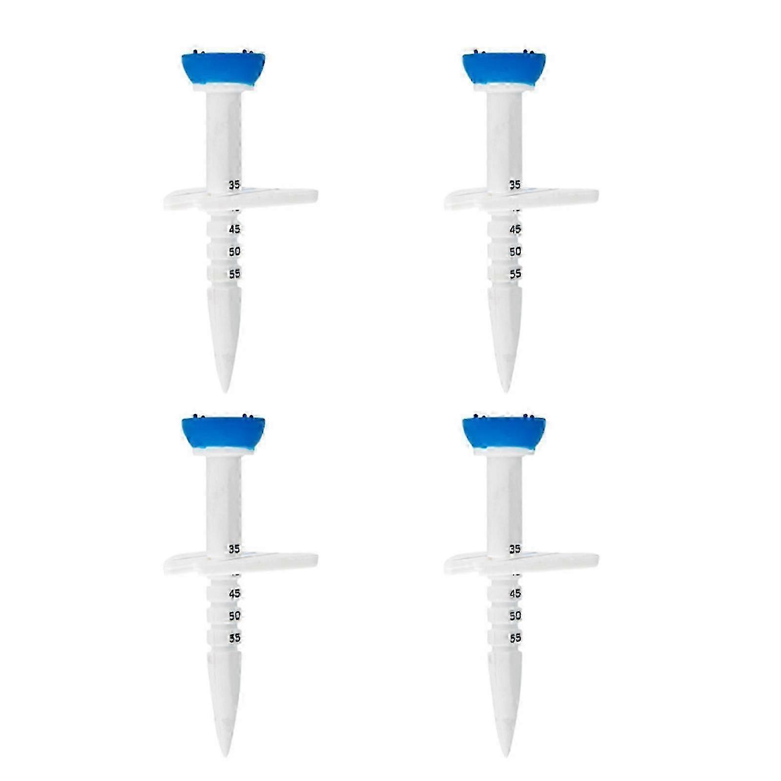 4pcs Adjustable Height Plastic Golf Tees - Lightweight Practice Tool (Red) Qd