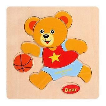 Baby Wooden Puzzle Toys compatible withToddlers Developing Jigsaw Early Educational Kids Toys compatible withChildren Game Cartoon Animal Gift 3 Years