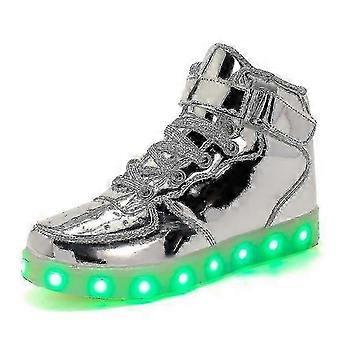 Kids Boys Girls Cool Led Light Up Shoes Luminous Flashing Trainers Sneakers Gift 26-27