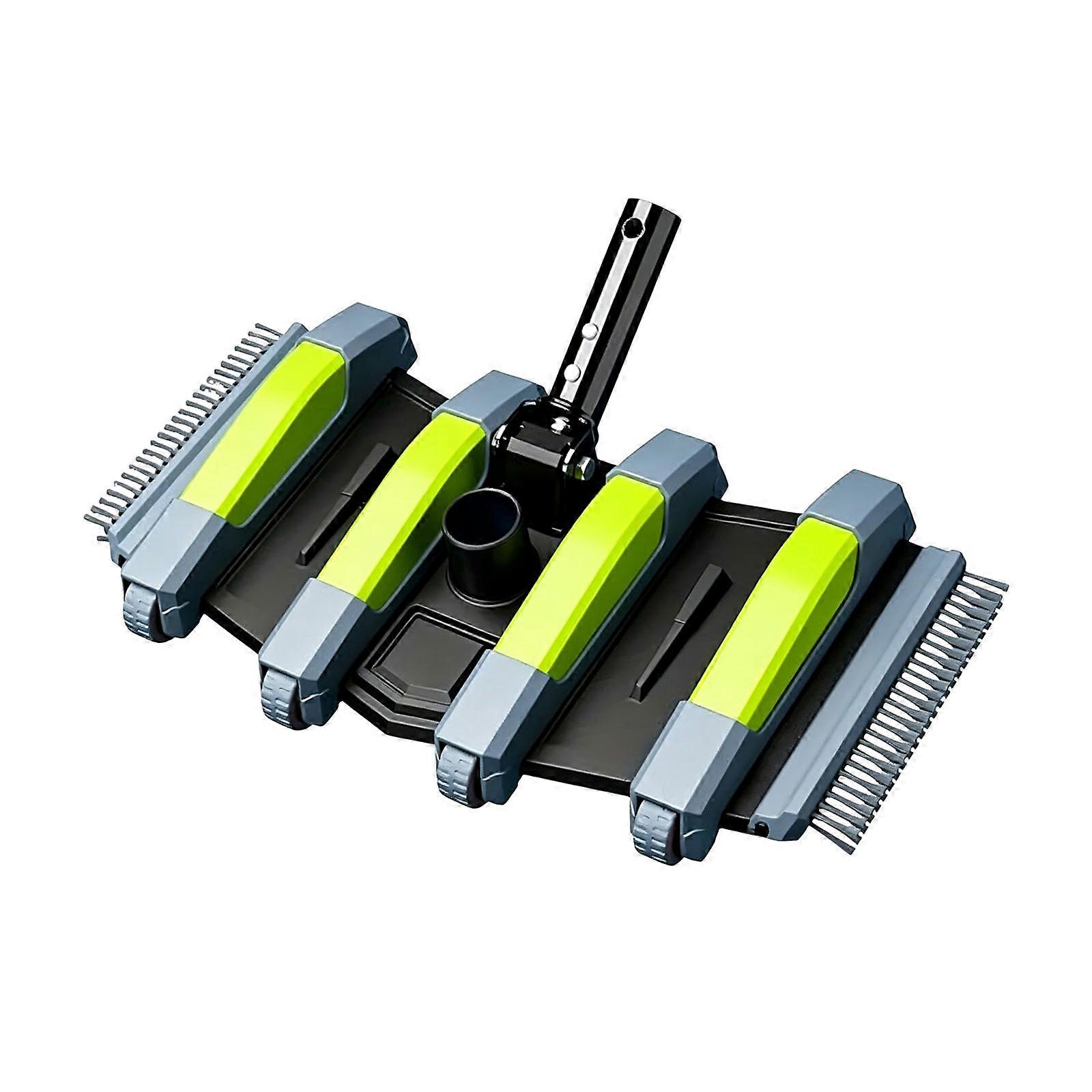 Premium Pool Cleaning Head Featuring Solid Base And Side Brushes Multicolor
