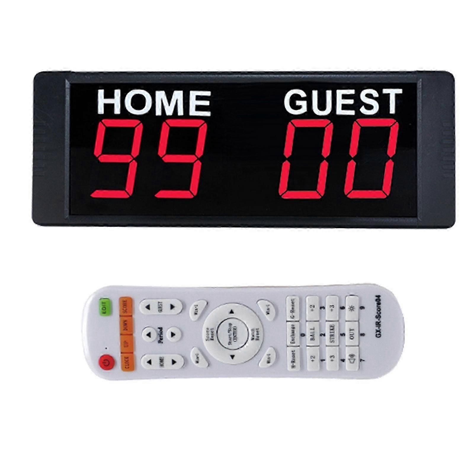 Mini Electronic Scoreboard Professional Multifunction Remote Control Wall Mount
