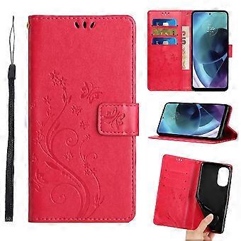 10 Colors Motorola Moto G Stylus 5G 2022 Wallet Case with Wrist Strap - 3D Butterfly PU Leather Flip Cover Kickstand